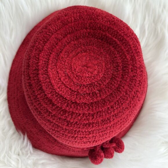 Betmar New York Chenille Hat Red Bucket Style Womens Jewel Logo Holiday X627KO - Picture 12 of 12